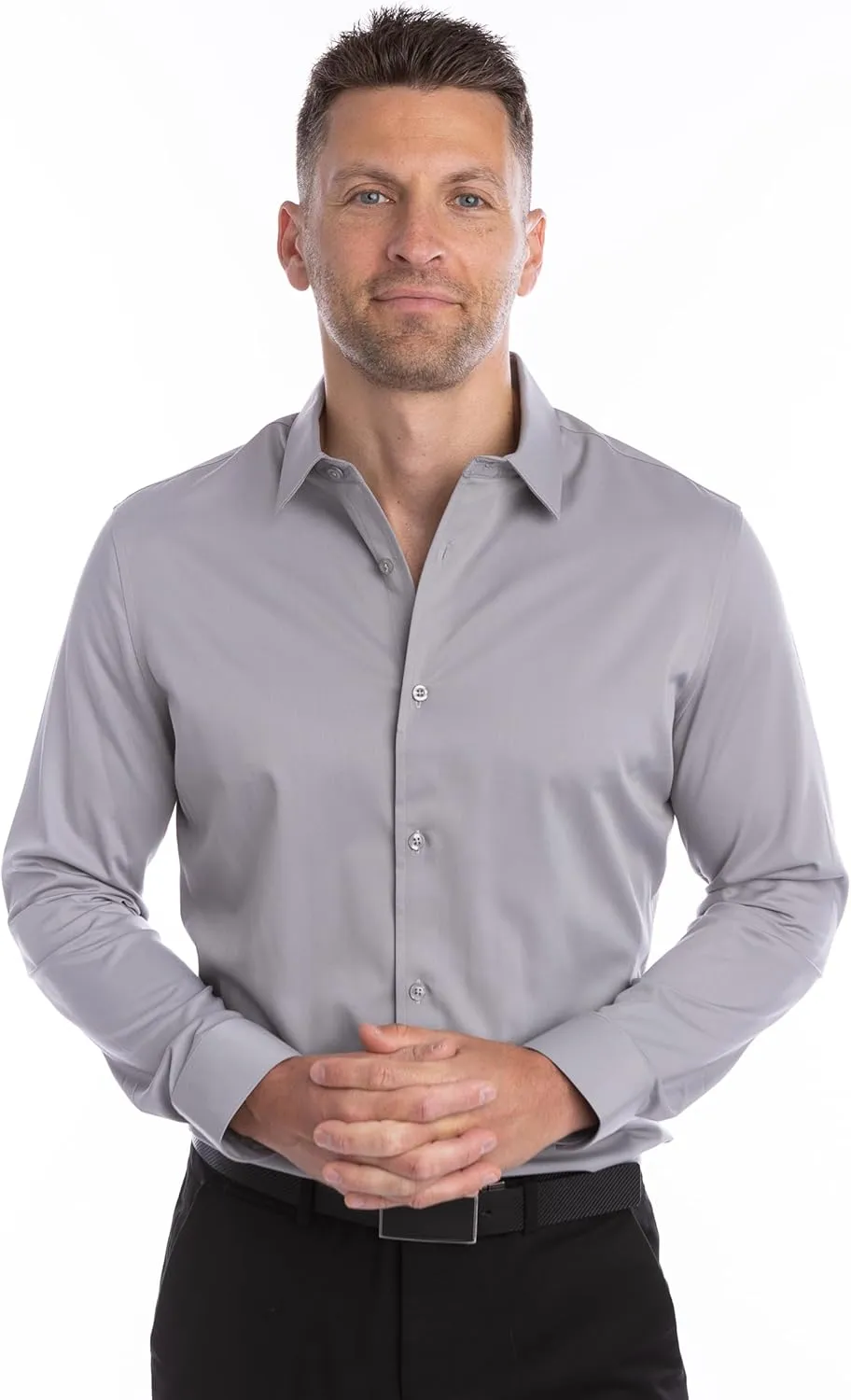 Ultimate Dress Shirts for Men | Meant to be Worn Without a Tie - Mens Dress Shirts | Slim or Regular | XS - 3XL
