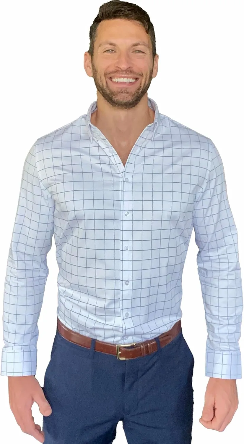 Ultimate Dress Shirts for Men | Meant to be Worn Without a Tie - Mens Dress Shirts | Slim or Regular | XS - 3XL
