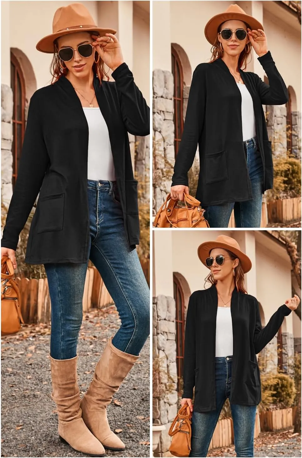 ULTRANICE Cardigan Sweaters Womens Fashion 2025 Spring Lightweight Long Sleeve Casual Tops Clothes Outfits with Pockets