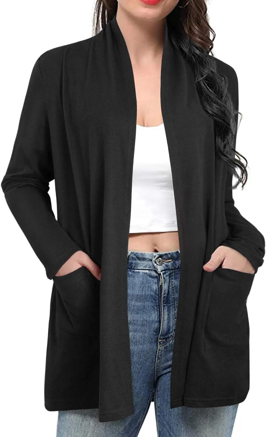 ULTRANICE Cardigan Sweaters Womens Fashion 2025 Spring Lightweight Long Sleeve Casual Tops Clothes Outfits with Pockets
