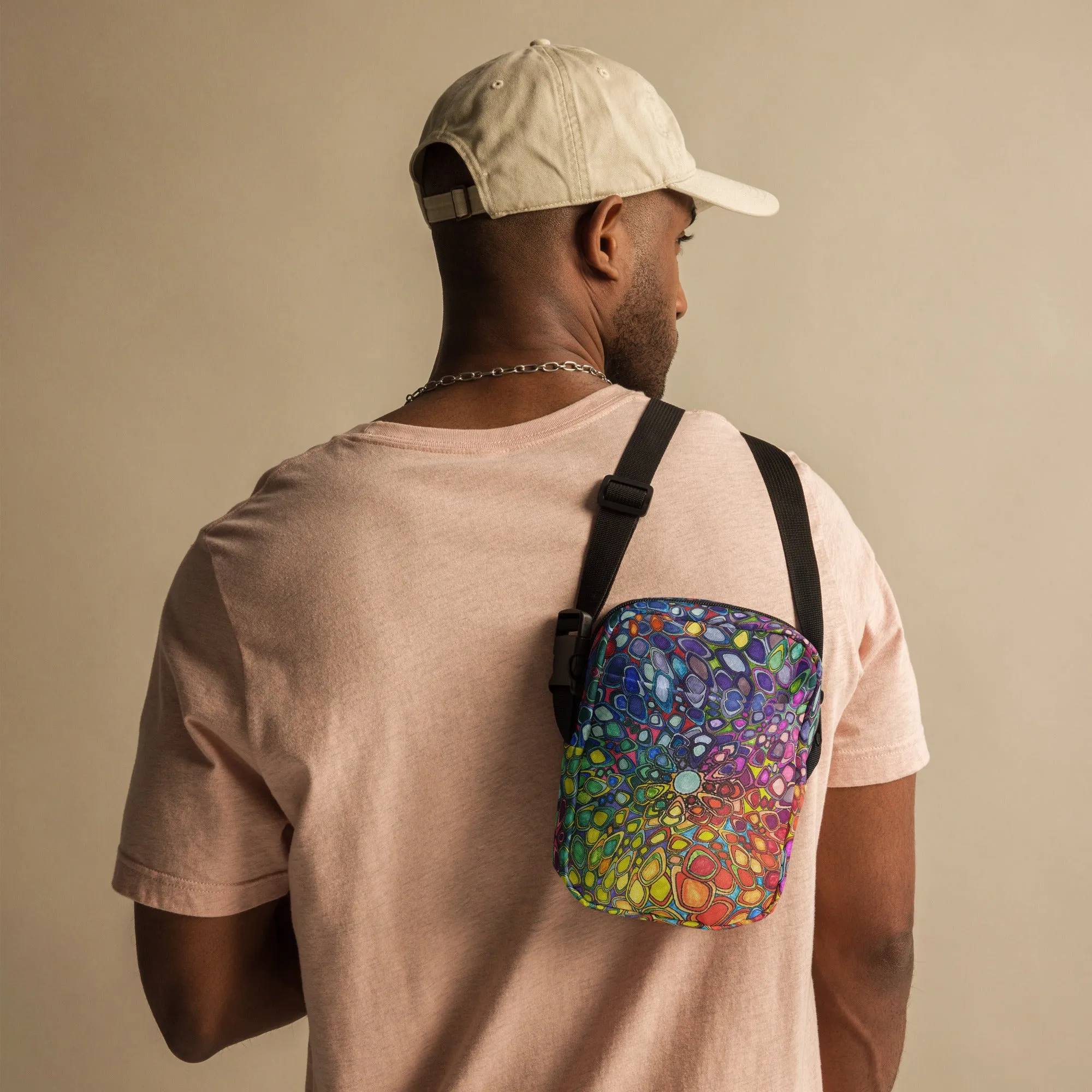 Unikitty Utility crossbody bag- White Rainbow Kaliedoscope