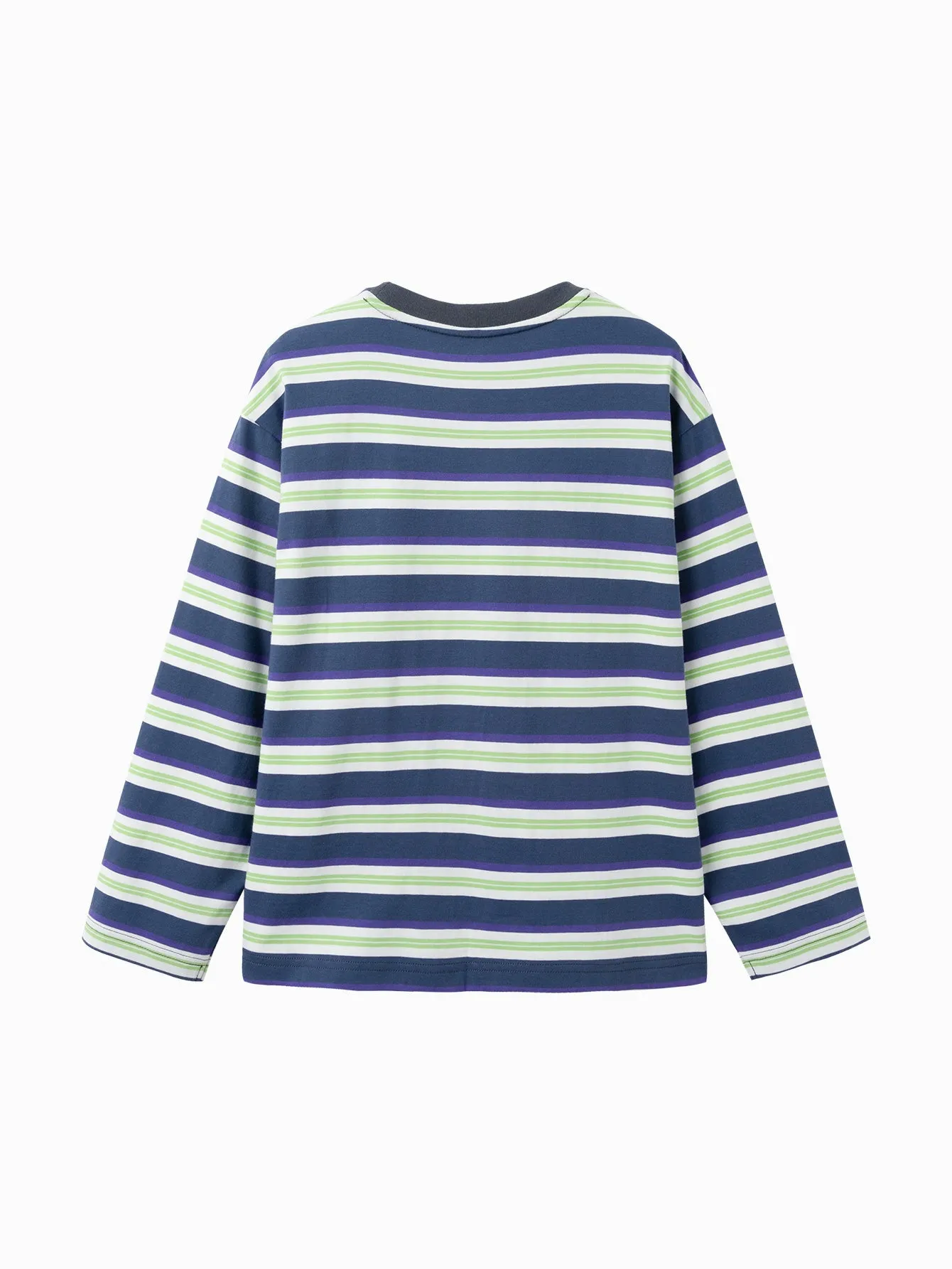 Unisex Trend Scenarios Letter Blue Green Hue Long Sleeve T-Shirt