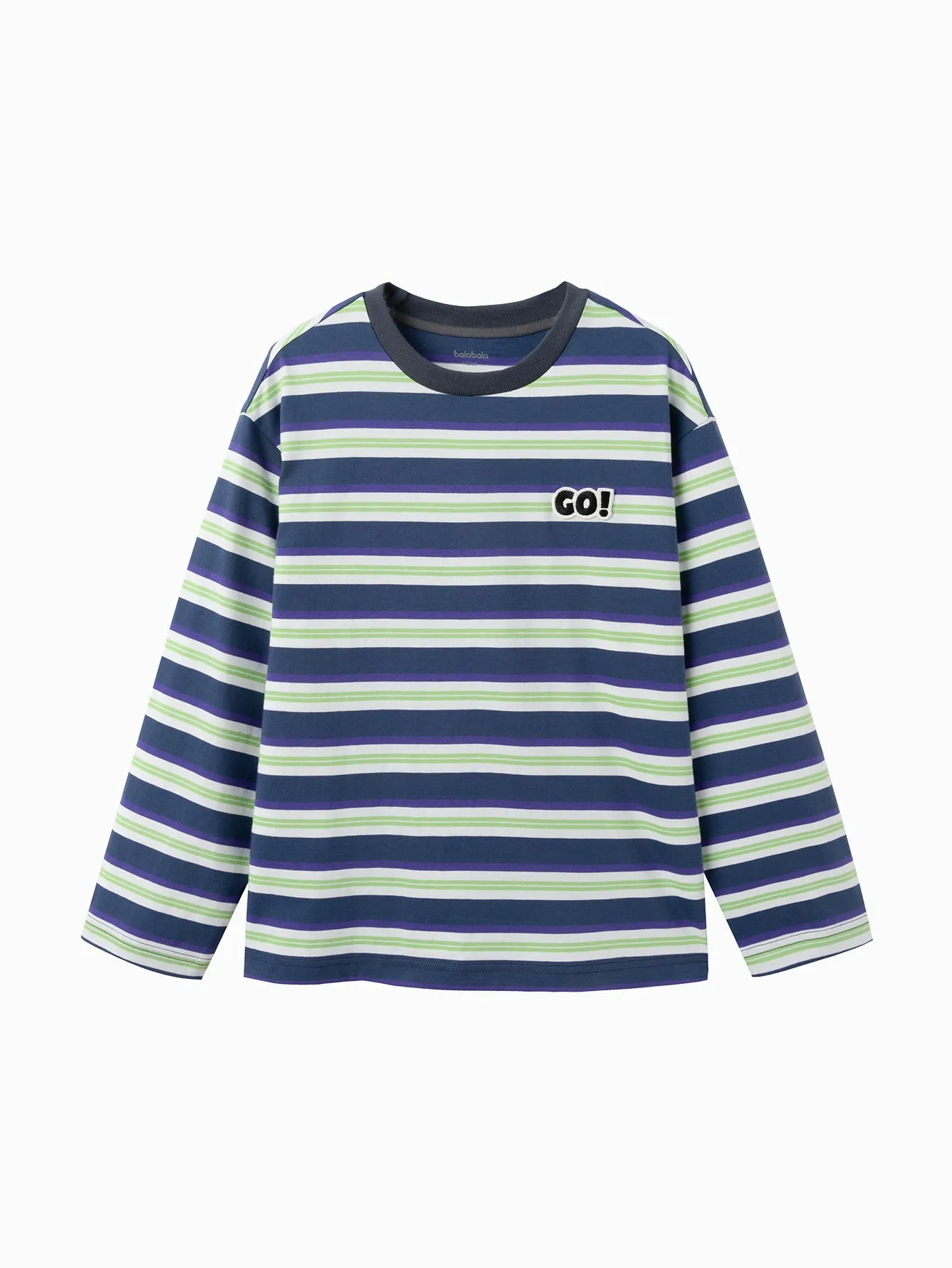 Unisex Trend Scenarios Letter Blue Green Hue Long Sleeve T-Shirt