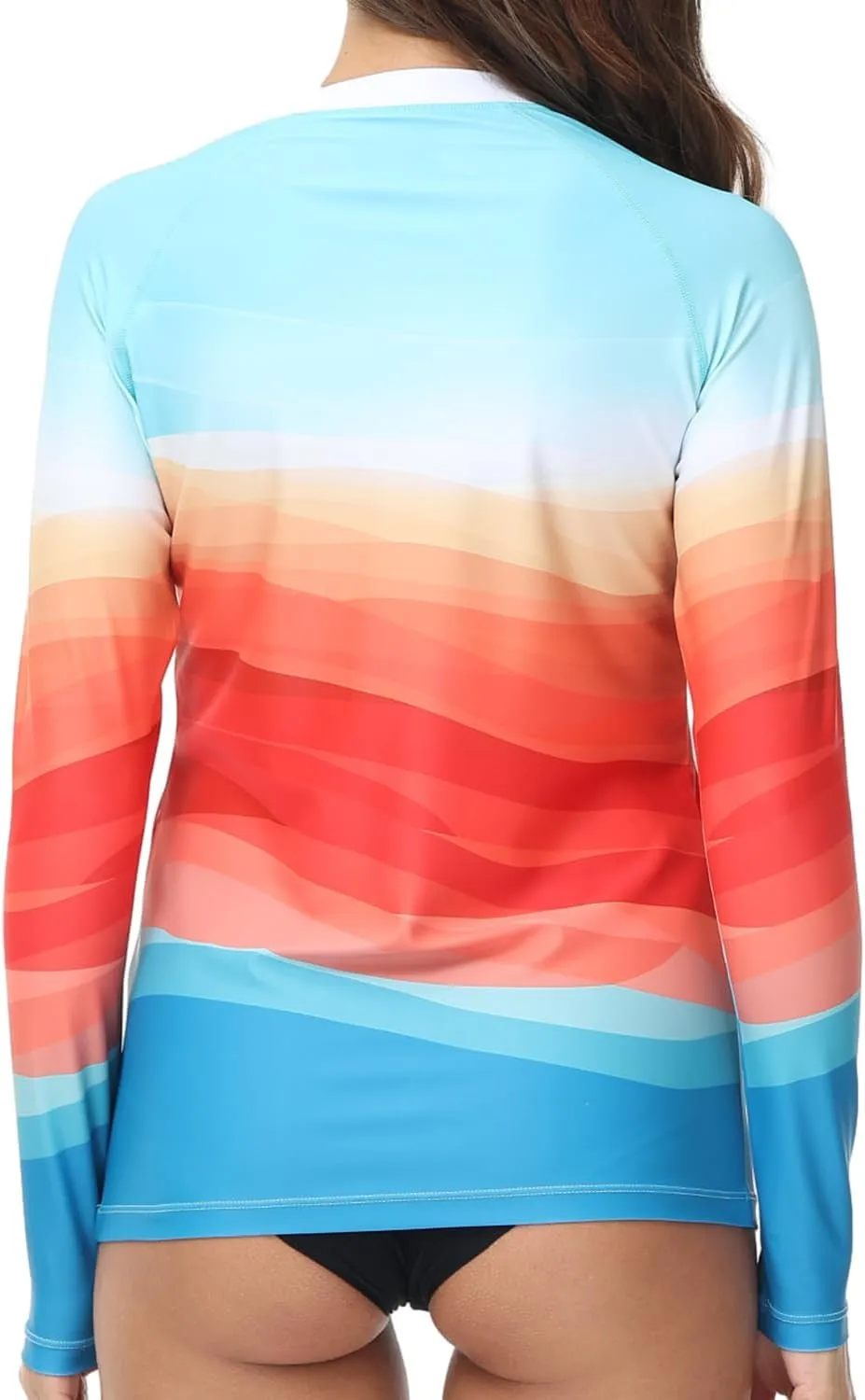 VAYAGER Womens Rash Guard UV Protection Long Sleeve Swim Shirts Quick Dry UPF 50  Water Beach Surfing Swimming Tops