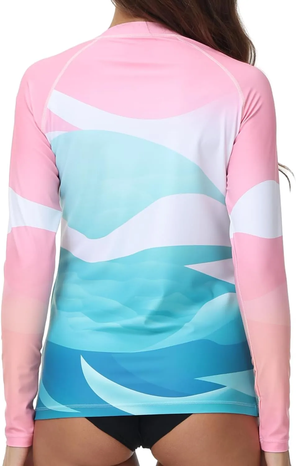 VAYAGER Womens Rash Guard UV Protection Long Sleeve Swim Shirts Quick Dry UPF 50  Water Beach Surfing Swimming Tops