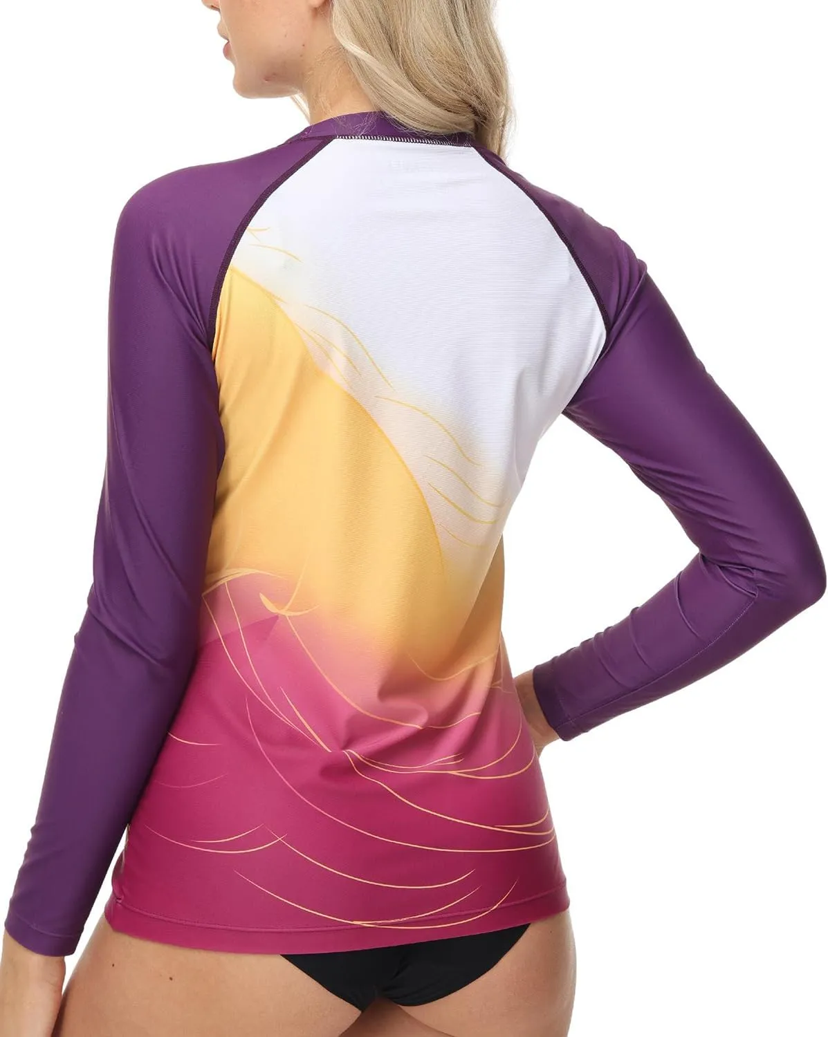 VAYAGER Womens Rash Guard UV Protection Long Sleeve Swim Shirts Quick Dry UPF 50  Water Beach Surfing Swimming Tops