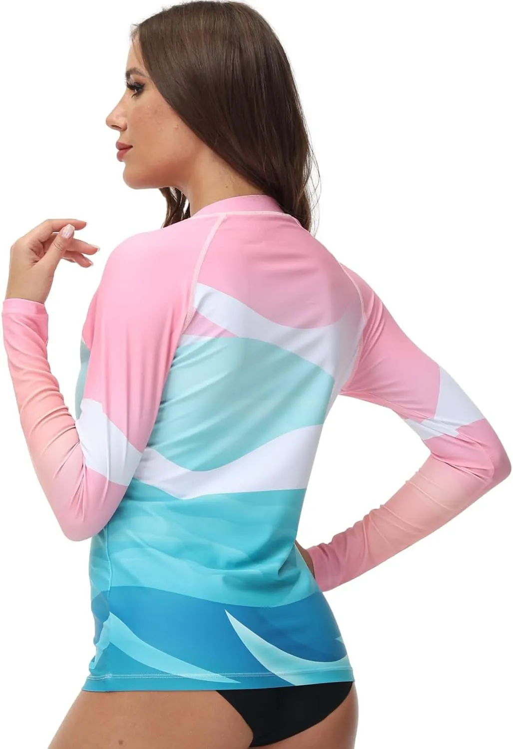 VAYAGER Womens Rash Guard UV Protection Long Sleeve Swim Shirts Quick Dry UPF 50  Water Beach Surfing Swimming Tops