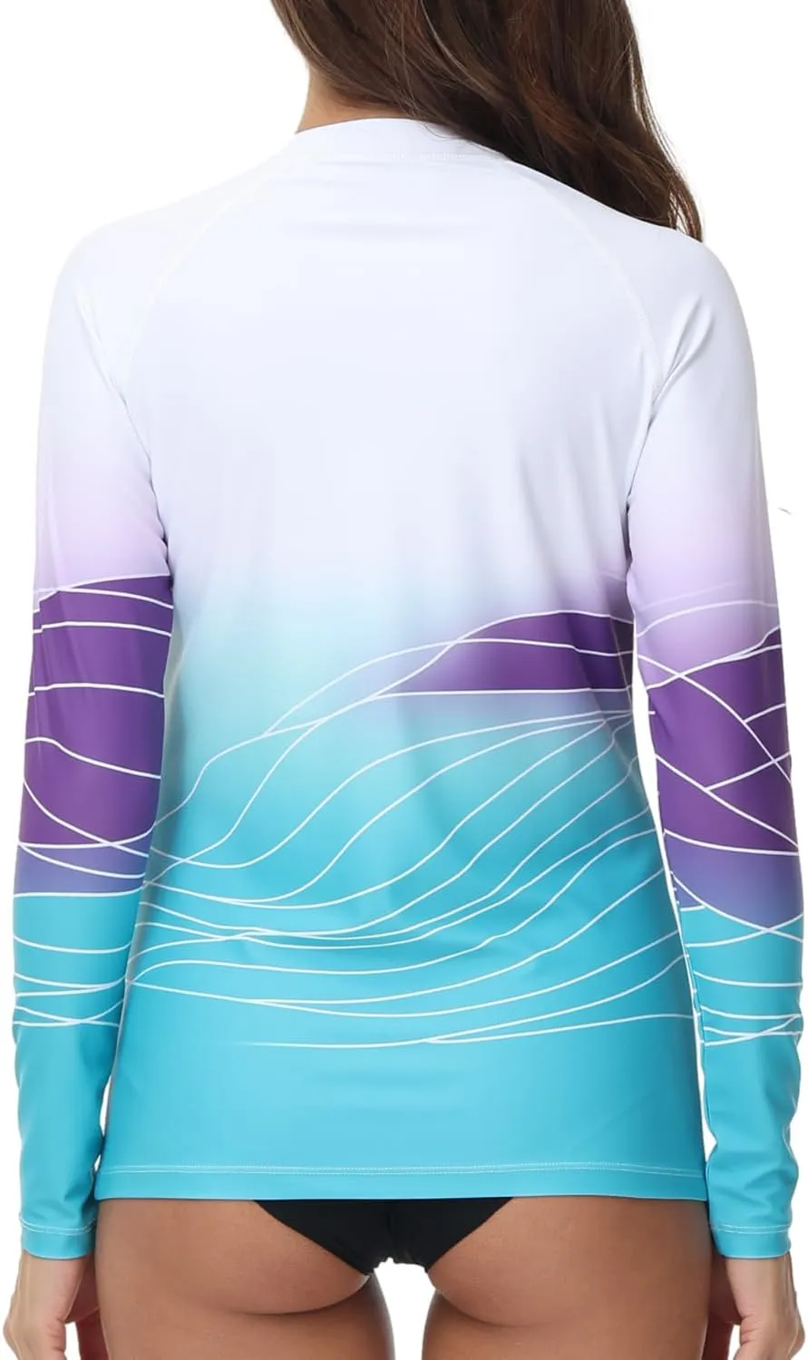 VAYAGER Womens Rash Guard UV Protection Long Sleeve Swim Shirts Quick Dry UPF 50  Water Beach Surfing Swimming Tops
