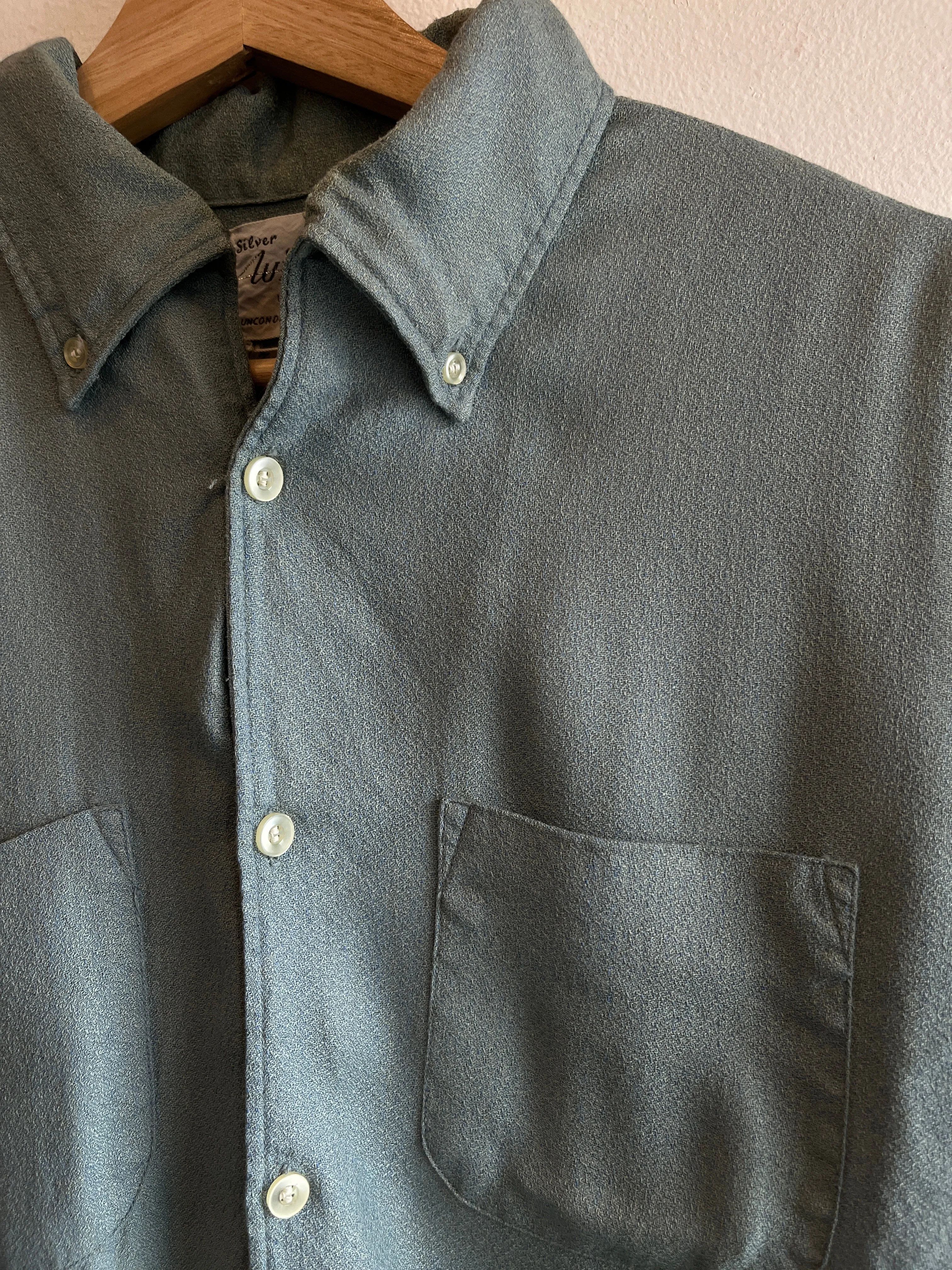 Vintage 1960s Silver Wings Button-Up Shirt