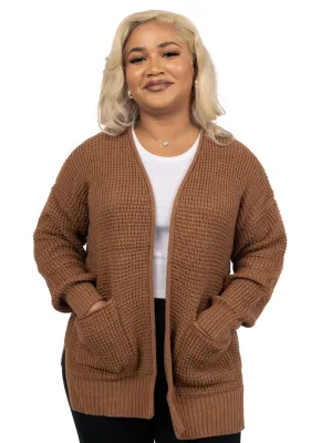 Waffle Open Cardigan