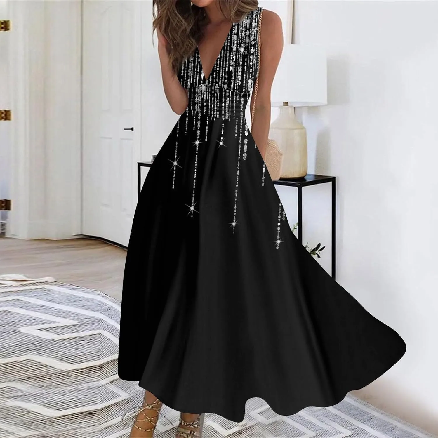 Wedding Dresses for Women High Waist Long Skirt Hem Comfortable Strapless Summer Dress Picnic Light-Hearted Knee Length Dress