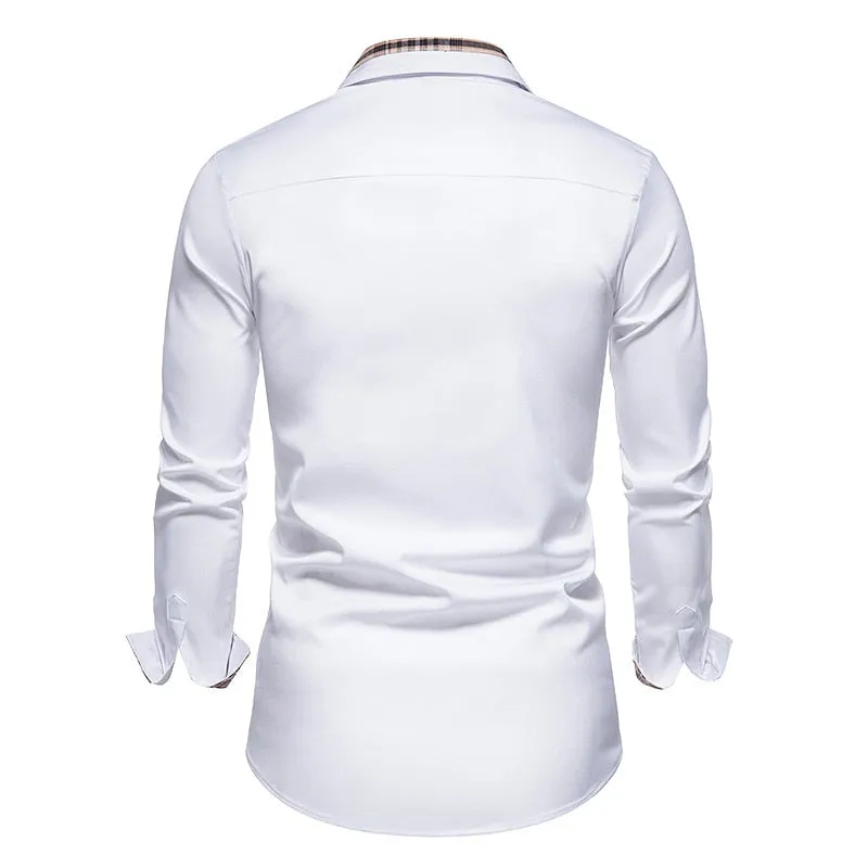 West Louis Designer Button Up Business Dress Shirt