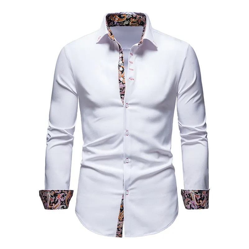 West Louis Designer Button Up Business Dress Shirt