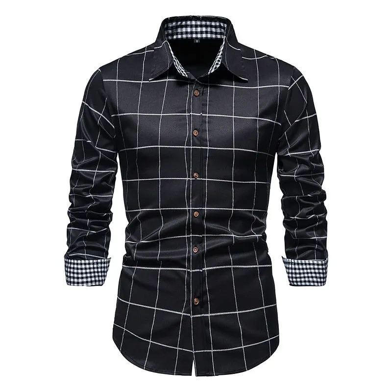 West Louis Designer Button Up Business Dress Shirt