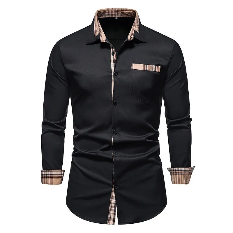 West Louis Designer Button Up Business Dress Shirt