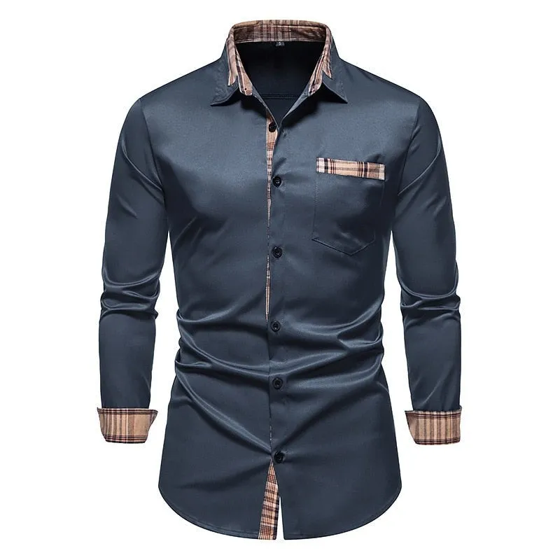 West Louis Designer Button Up Business Dress Shirt