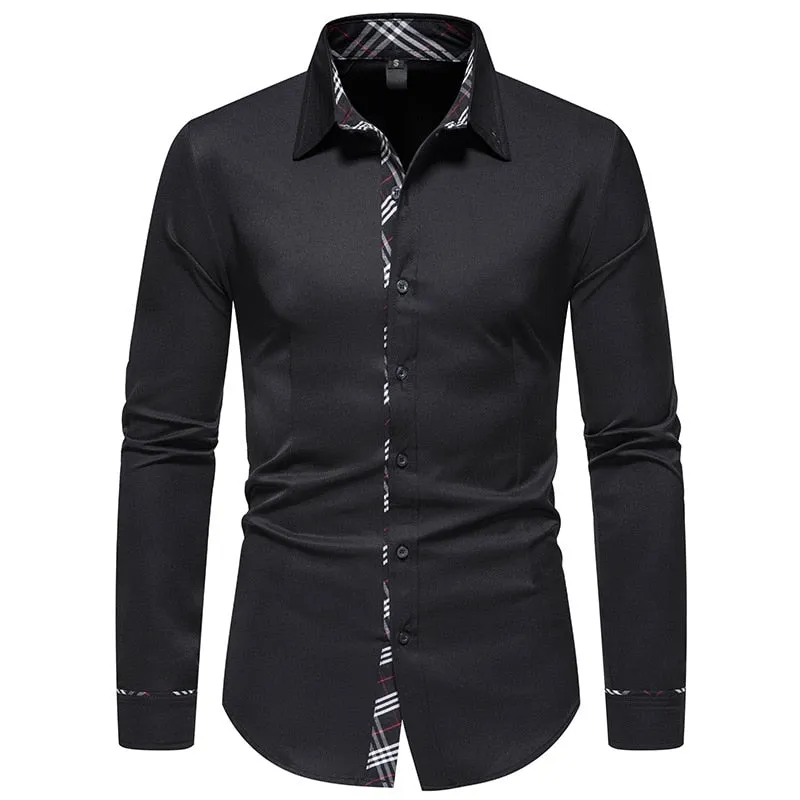 West Louis Designer Button Up Business Dress Shirt