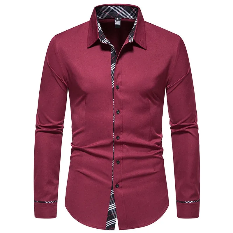 West Louis Designer Button Up Business Dress Shirt