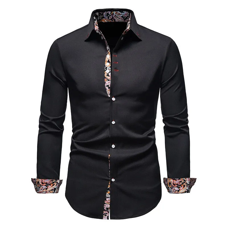 West Louis Designer Button Up Business Dress Shirt