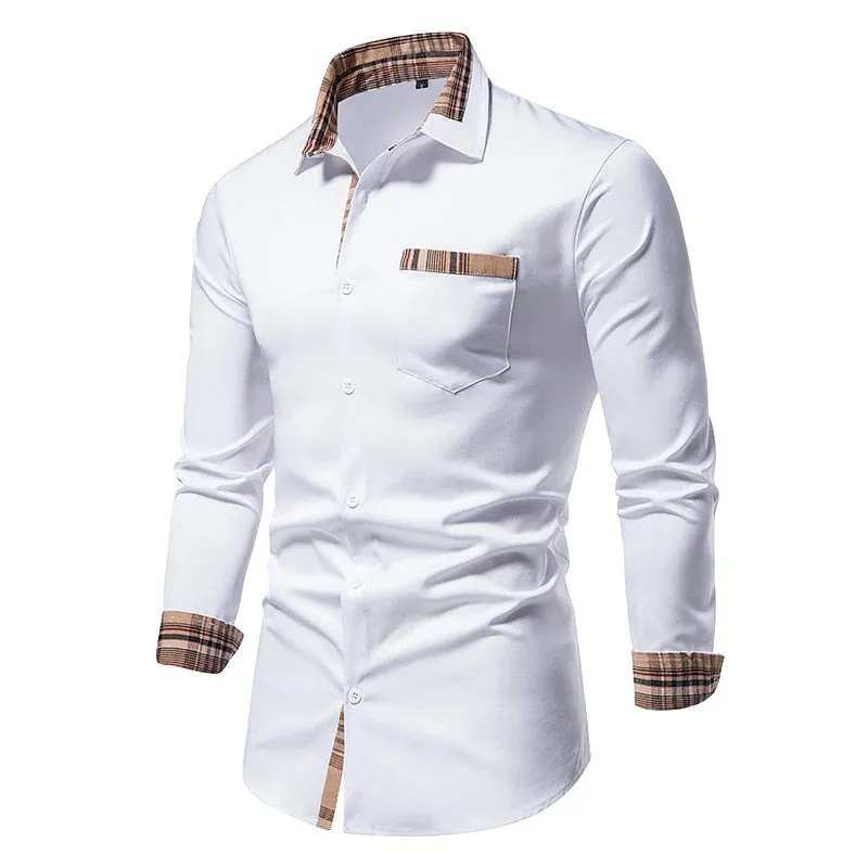 West Louis Designer Button Up Business Dress Shirt