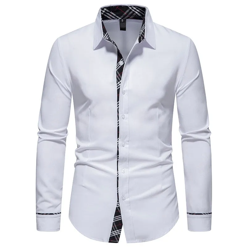 West Louis Designer Button Up Business Dress Shirt