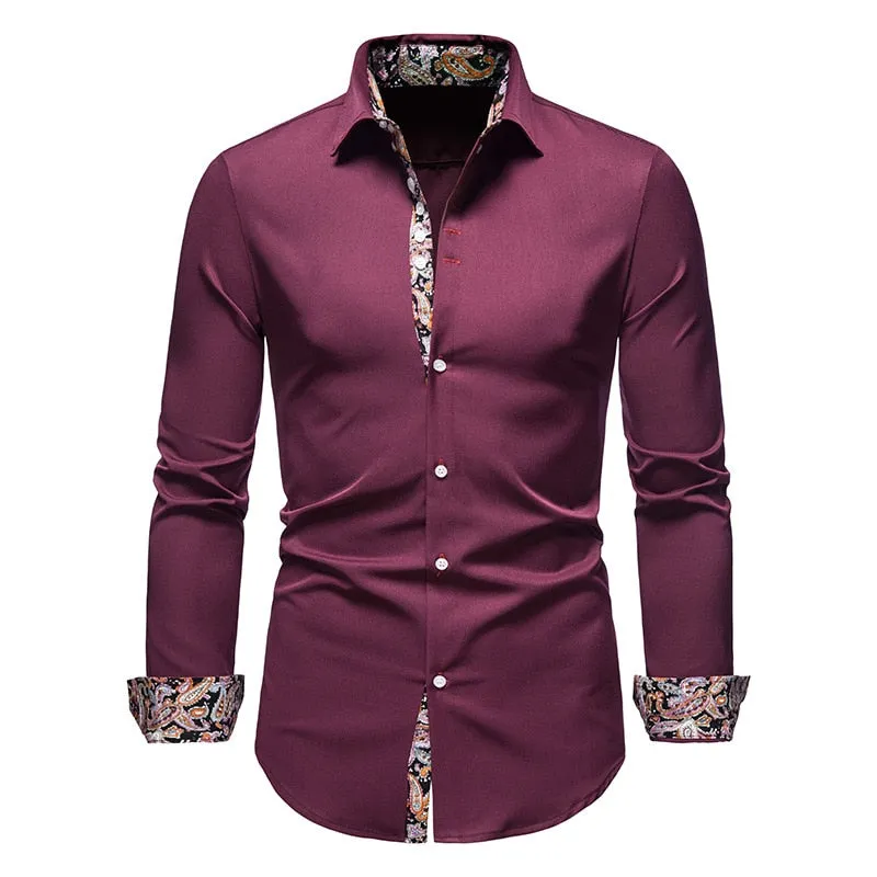West Louis Designer Button Up Business Dress Shirt
