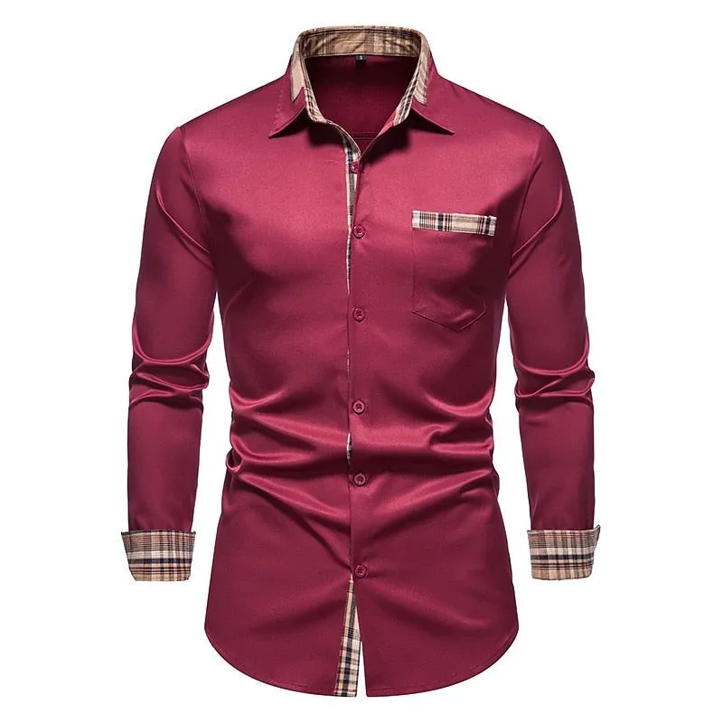 West Louis Designer Button Up Business Dress Shirt