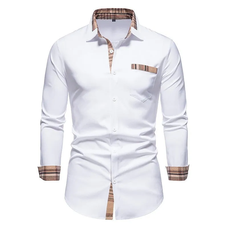 West Louis Designer Button Up Business Dress Shirt