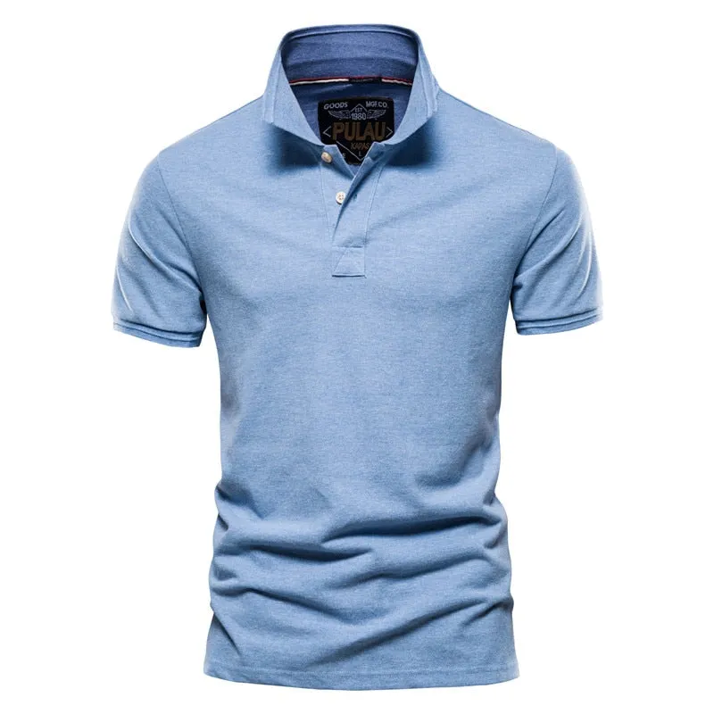West Louis Men Classic Cotton Business Polo Shirt