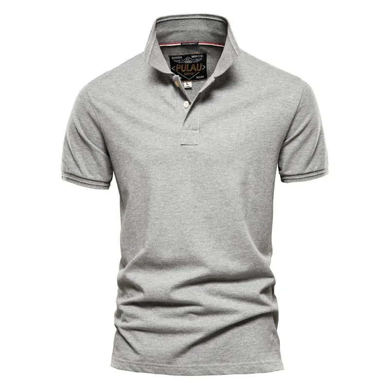 West Louis Men Classic Cotton Business Polo Shirt