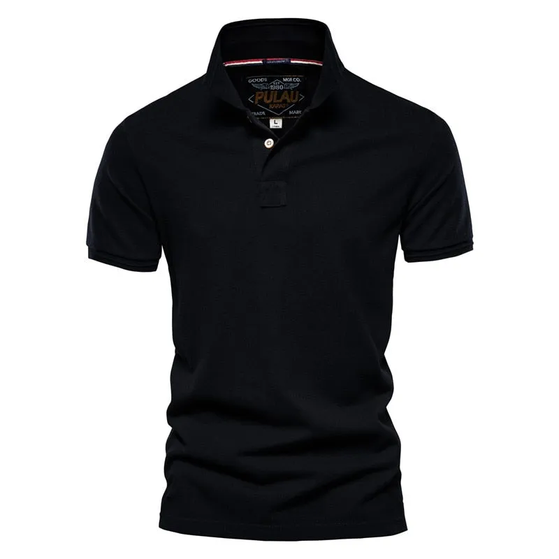 West Louis Men Classic Cotton Business Polo Shirt
