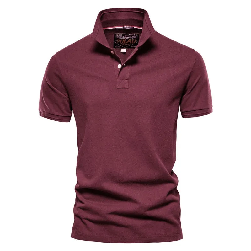 West Louis Men Classic Cotton Business Polo Shirt