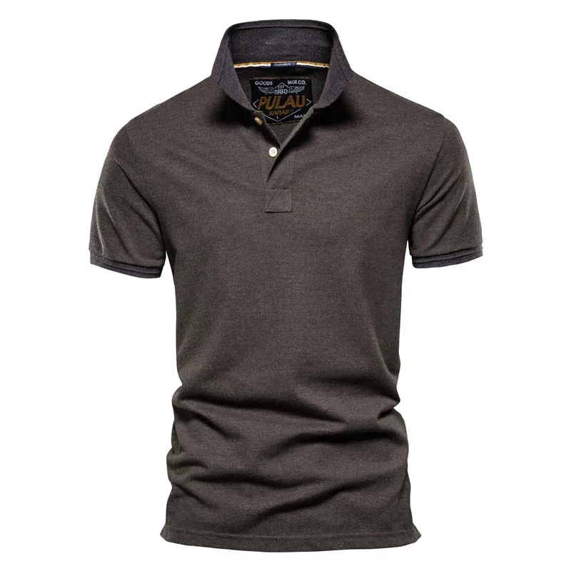West Louis Men Classic Cotton Business Polo Shirt