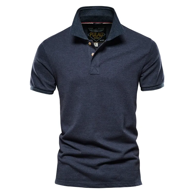 West Louis Men Classic Cotton Business Polo Shirt