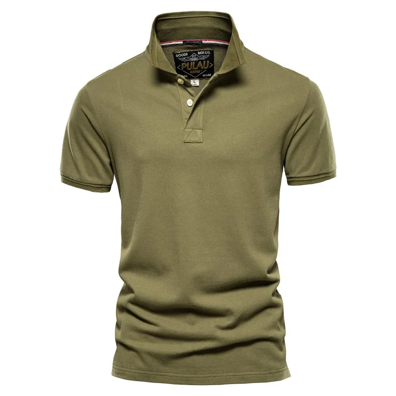 West Louis Men Classic Cotton Business Polo Shirt