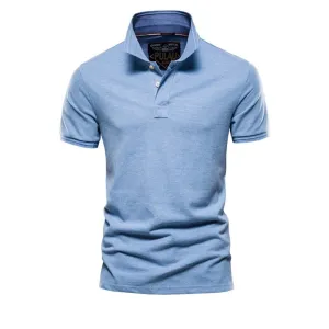 West Louis Men Classic Cotton Business Polo Shirt