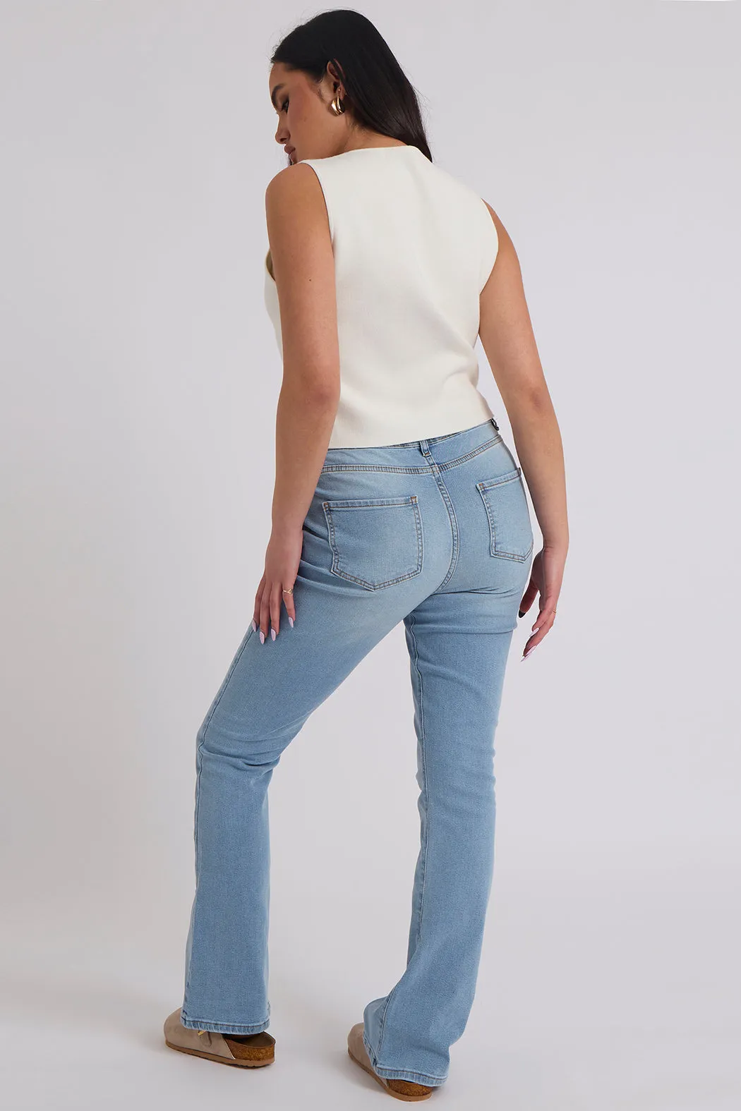 White Button Front Vest