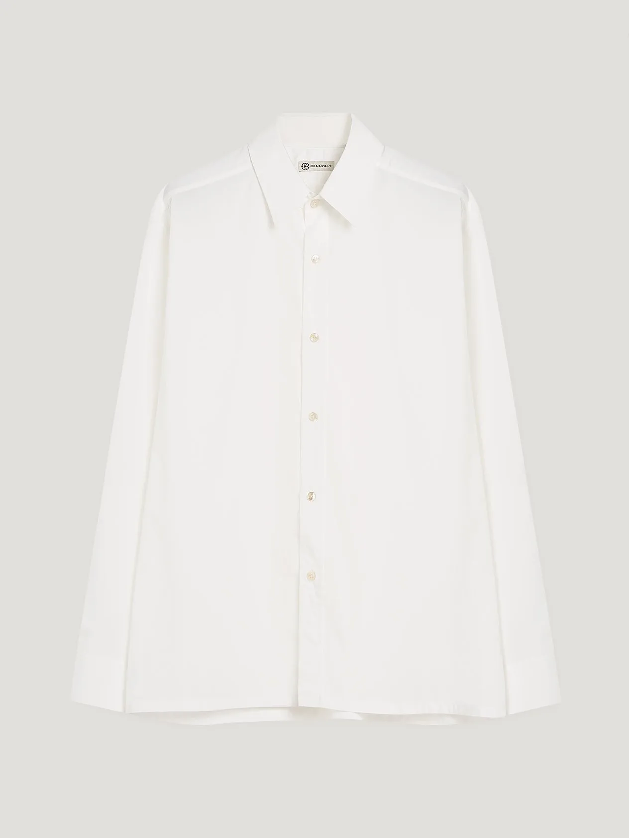 White Regular Collar Single Cuff Shirt