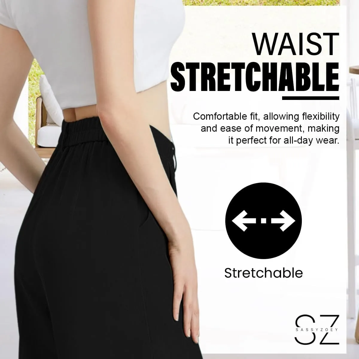 Wide Leg Pants for Women High Waisted Trousers with Pockets Women's Comfortable Work Pants Business Casual Pants