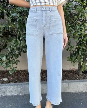 Wide Leg Pants - Light Denim - FINAL SALE
