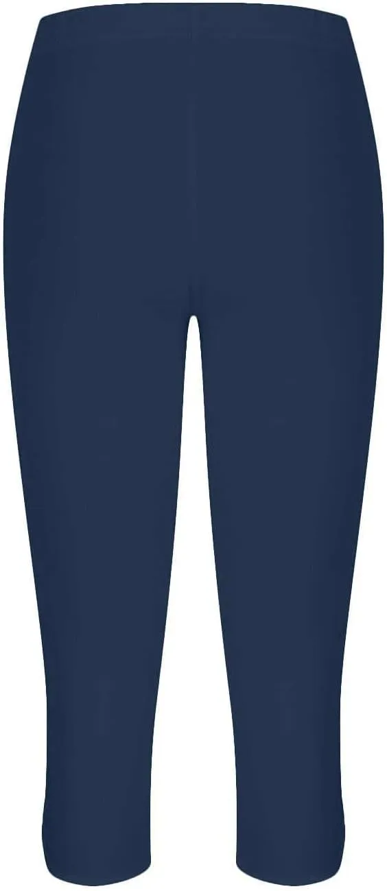 Womens Capris Summer Dressy Cropped High Waisted Yoga Pants Casual Lightweight Soft Leggings Workout Pants