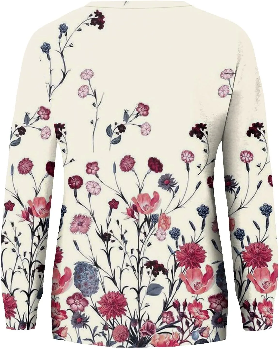 Women's Casual Crew Neck Sweatshirt Loose Soft Long Sleeve Pullover Tops