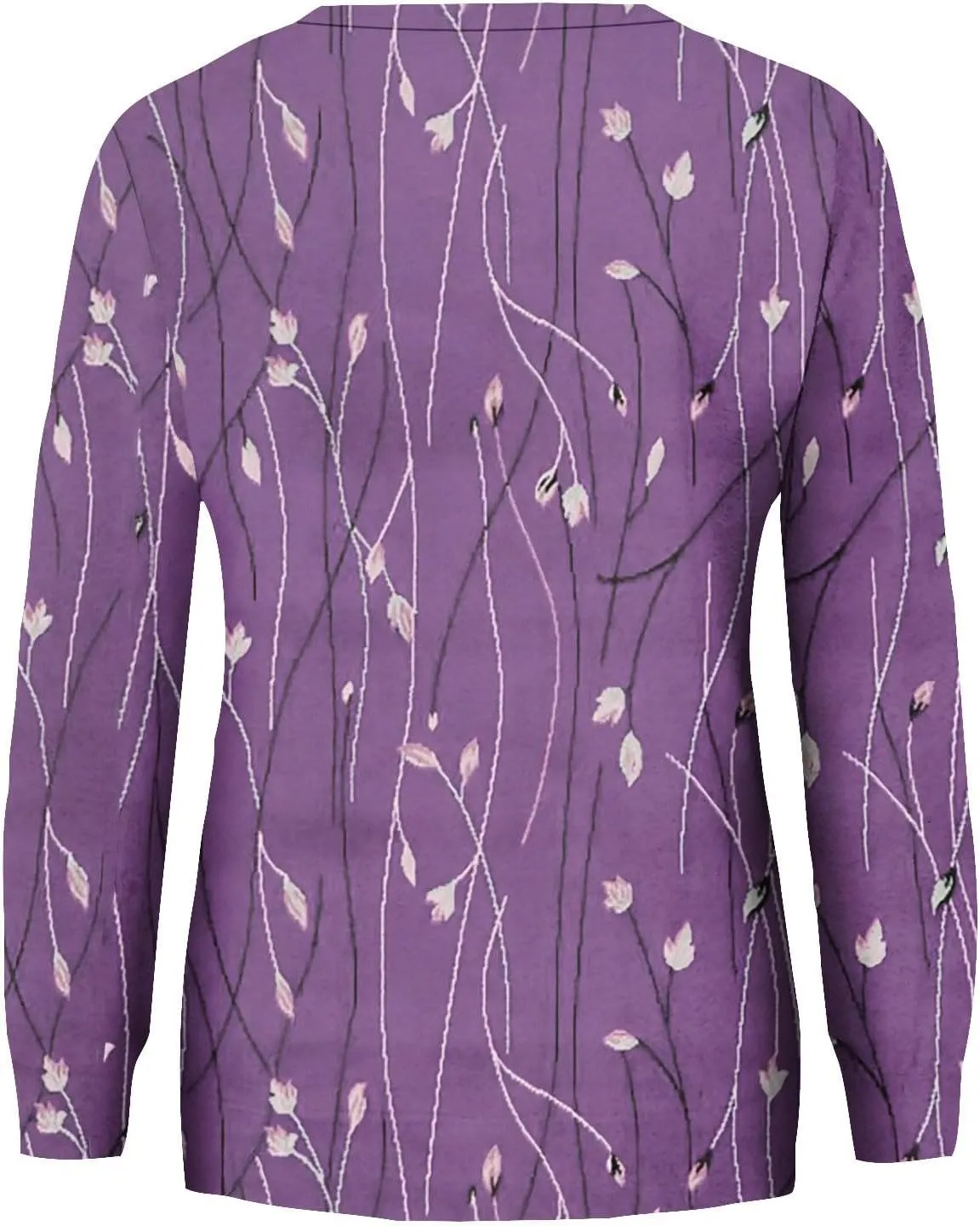 Women's Casual Crew Neck Sweatshirt Loose Soft Long Sleeve Pullover Tops