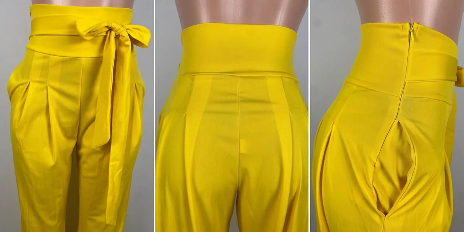 Women's Casual High Waist Wide Leg Palazzo Pants Stretchy Loose Fit Business Work Trousers Stretchy Dress Pants
