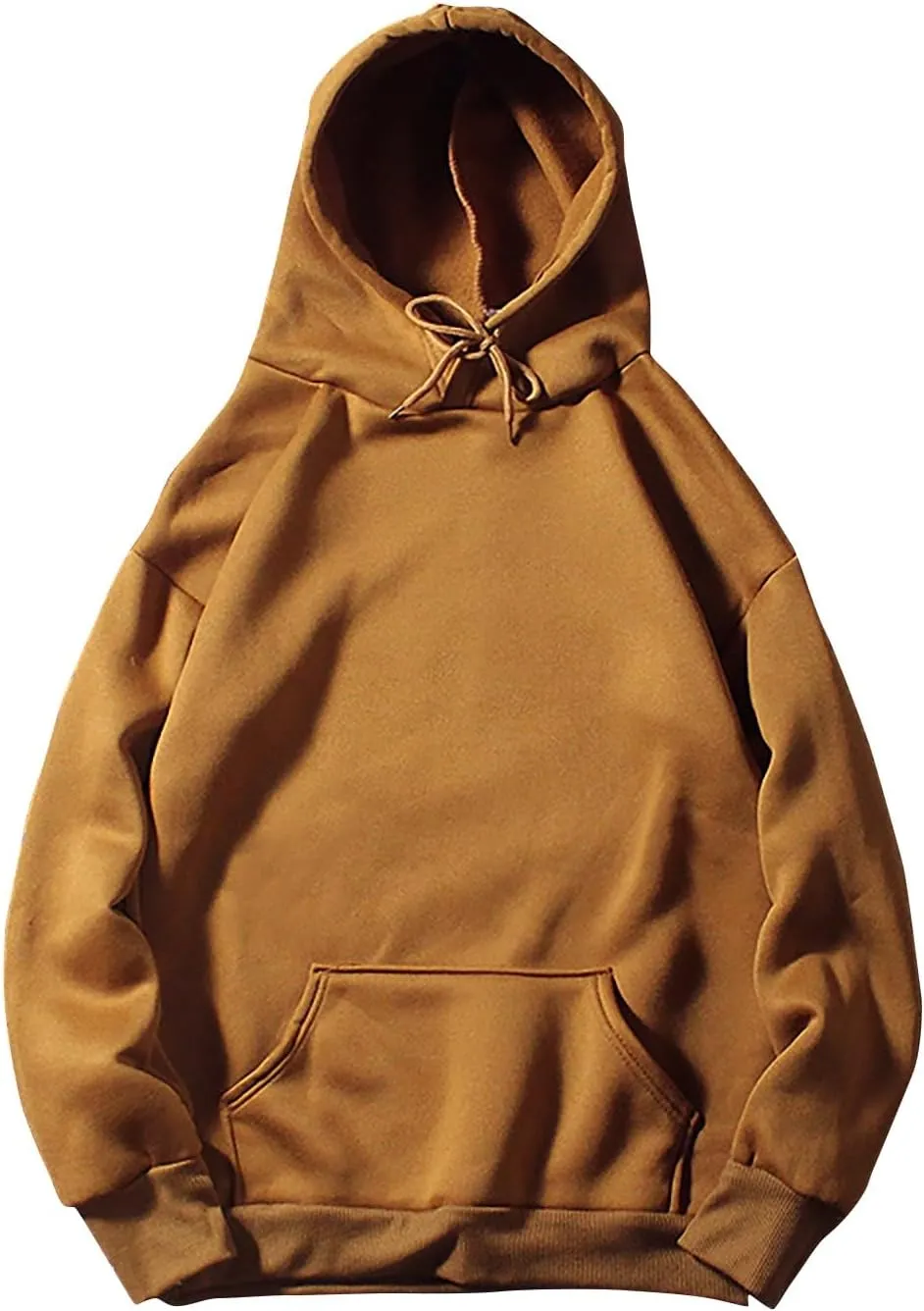 Women's Casual Hoodies Long Sleeve Lightweight Solid Pullover Tops Loose Fall Winter Sweatshirt with Pocket