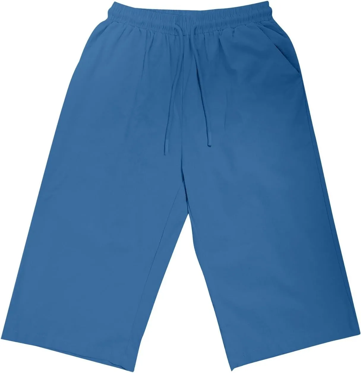 Women's Casual Shorts Linen Pants with Drawstring Waist Bermuda Comfortable Loose Fit Summer Trousers Stylish Bottoms