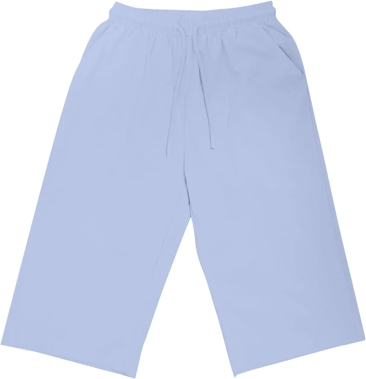 Women's Casual Shorts Linen Pants with Drawstring Waist Bermuda Comfortable Loose Fit Summer Trousers Stylish Bottoms