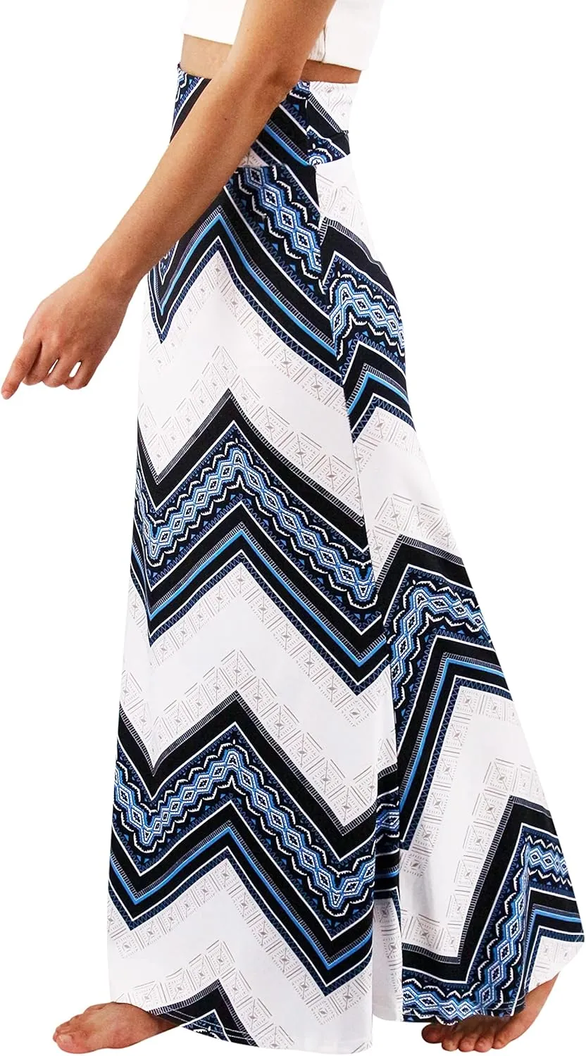 Womens Elegant Ditsy Floral Bodycon Skirts A Line Elastic High Waist Boho Maxi Long Skirt Work Party Novelty Skirt