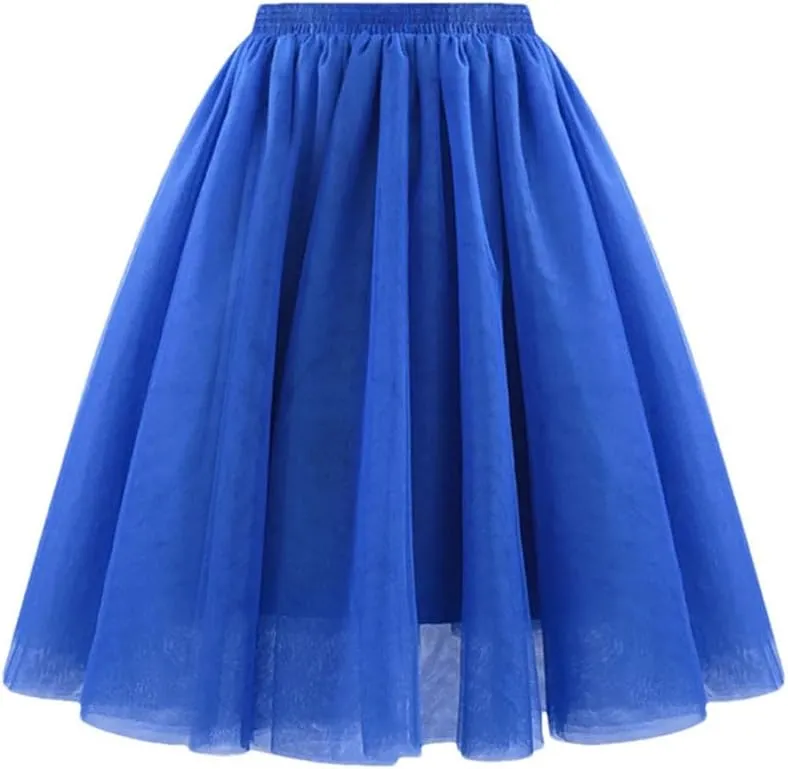 Women's Elegant High Waist Pleated Swing Skirt Vintage Casual Solid Skirts