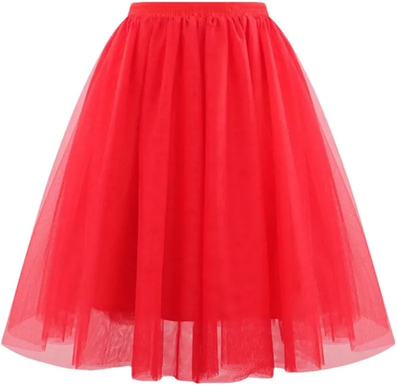 Women's Elegant High Waist Pleated Swing Skirt Vintage Casual Solid Skirts